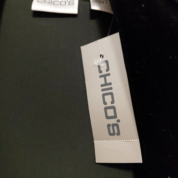 Chico's (0) Black Velvet Long Duster Slits Small NWT - Picture 5 of 7